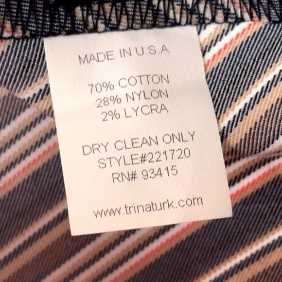 Trina Turk Los Angeles Women's Mini Skirt 6 Blue Tan Pink Stripe Button Pockets - Picture 6 of 8